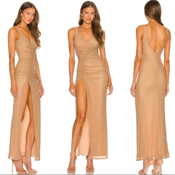 REVOLVE x Michael Costello Misha Maxi Dress in Nude - Medium - Picture 1 of 8
